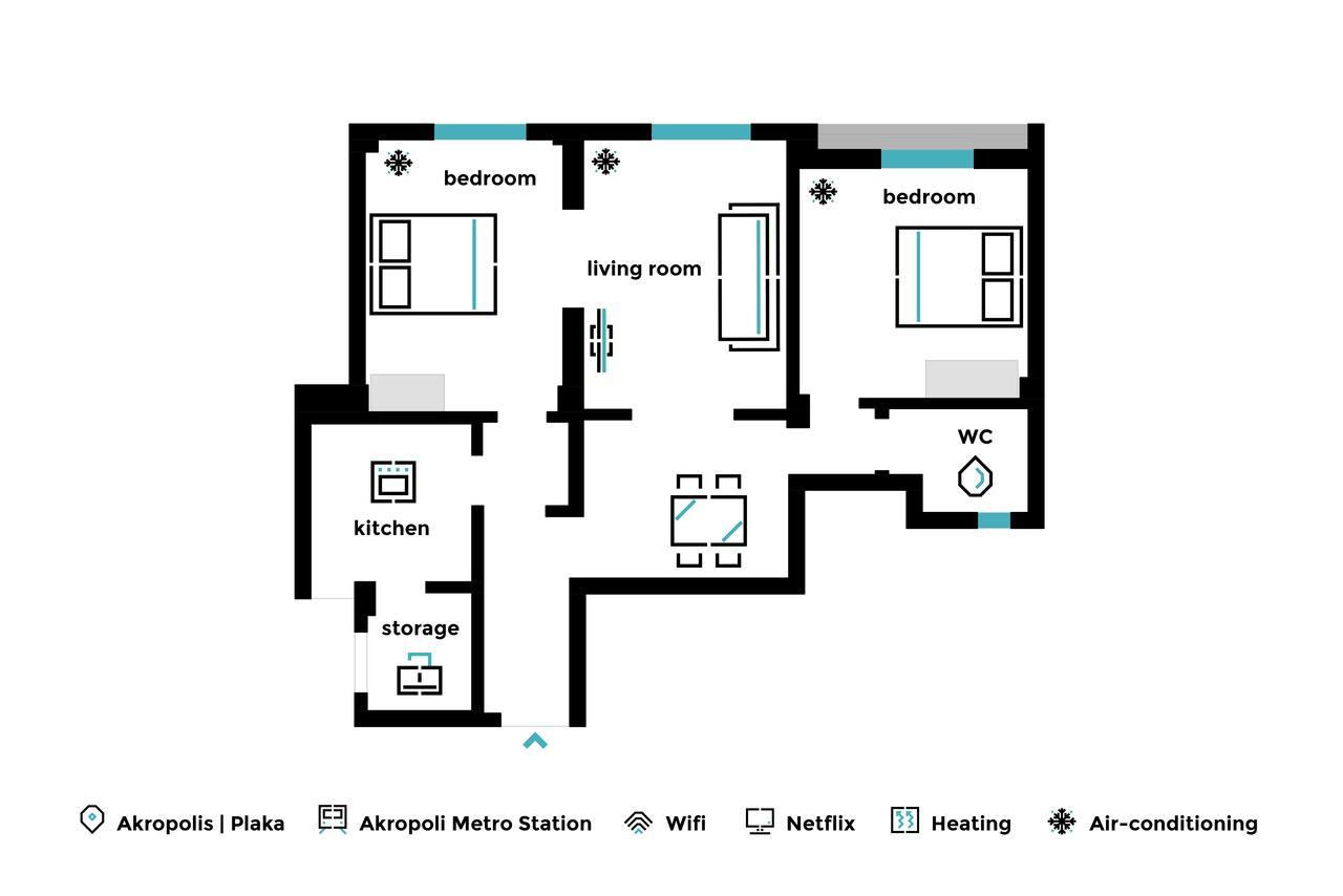 Acropolis Heart 2Bd Apartment In Plaka By Upstreet アテネ エクステリア 写真